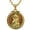 D, variant on Jesus Pendant Necklace for Men Women, Christ the Redeemer Open Arms Medal, 14K Gold Plated Walnut Wood Inlay Religious Jewelry Gift