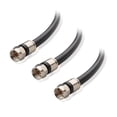 thumbnail image 2 of Cable Matters 3-Pack CL2 in-Wall Rated (cm) Quad Shielded Coaxial Cable (RG6 Cable, Coax Cable) in Black 1.5 Feet, 2 of 5