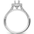 thumbnail image 2 of 14K White Gold 14Kw Oval Halo Diamond Semi-Mount Engagement Ring (Size 7) Made In India rm2058e-050-waa, 2 of 5