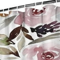 thumbnail image 2 of Ensemble de Rideau de Douche avec Doublure à Boutons-Pression, Fleurs Rouges Automne Vintage (4) Rideaux de Douche Doublure de Douche Imperméable, Doublure de Rideaux en Polyester Neutre Esthétique, 72x72 Pouces, 2 of 4