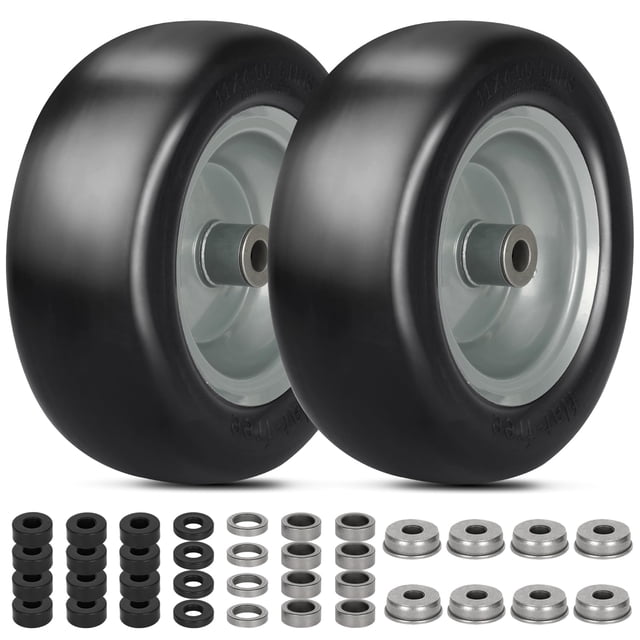 Neumáticos para cortacésped Aremae 11x4 sin aire con kit de adaptadores