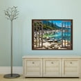 thumbnail image 3 of IDEA4WALL Fake Brown Window Beach Peel and Stick Wallpaper Removable Wall Mural Sticker Decal, 3 of 4