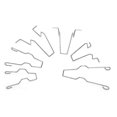 thumbnail image 3 of 6pcs 5zhsfullkit Steel Headlamp Headlight Dip Dipped Beam Head Lamp Bulb Retaining Spring Clip Clamp For H1/h3/h4/h7, 3 of 4