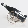 thumbnail image 4 of Botellero de encimera - Soporte para vino para almacenar vino - Botellero de metal de bronce rojo, Botellero pequeño, Almacenamiento de botellas de vino, 4 of 4