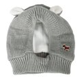 thumbnail image 1 of Orejas de conejo para otoño e invierno, plus terciopelo, tejido de punto, perros grandes, pelo dorado, gorro cálido y resistente al viento, cubre cabeza para mascotas., 1 of 2