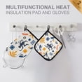 thumbnail image 4 of Yayeee Oven Mitts and Pot Holder Set of 2 Heat Resistant Kitchen Gloves Baking Hot Pad, Playful Forest, 4 of 5