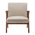 thumbnail image 2 of Homestock City Chic Accent Lounge Armchair 28.5x30.25x31.25 in - Mid-Century Modern, Solid Wood Frame, Soft Foam Cushions, Adjustable Feet, 2 of 7