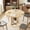 Natural-oak, variant on WARAYZ 43.3"-59" Round Extendable Dining Table with Hidden Leaf & Storage Shelf, Space-Saving Kitchen Table for 2-8 People, Grey