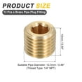 thumbnail image 2 of 12Pcs Brass Pipe Plug Fitting, 1/4" NPT Male Internal Hex Thread Socket Pipe Plug, 2 of 6