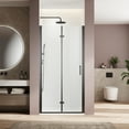 thumbnail image 2 of LiviNest Bifold Shower Door 34x72 Inch: Adjustable Frameless Glass Panel - Space Saving Design for Small Bathrooms & Apartments with Magnetic Closure & Matte Black Hardware, 2 of 6