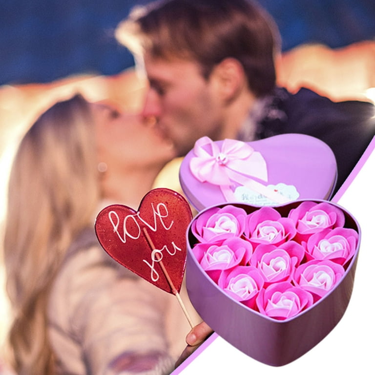 PMUYBHF Valentines Day Gifts 2024 Rose Soap Flower Gift Box