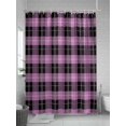 thumbnail image 5 of Shower Curtains Check Plaid Bath Curtain Buffalo Plaid Waterproof Bathroom Shower Curtain Set with Hooks Decoration 72 x 72 Inches, 5 of 7