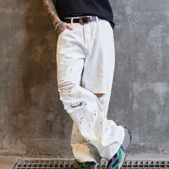 Pantalones cargo para hombre, estilo vintage, estilo militar, estilo urbano, con bolsillos, estilo grafiti, estilo militar.