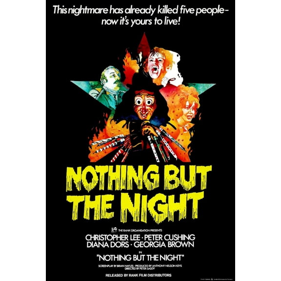 Nothing But Night Movie poster 12x16 Print on Metal Sign 12in x 16in Square Adults AB Posters