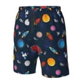 thumbnail image 4 of Salouo Space Cartoon Pattern Swim Trunks for Men,Men's Hawaiian Bathing Suit Swimsuits Quick Dry Swimming Board Shorts Beach Shorts with Pockets-X-Large, 4 of 6