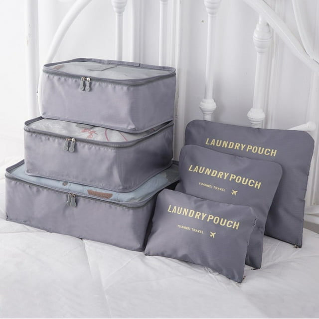 Packing Cubes for Suitcases, 6pcs/set Packing Cubes for Travel Essentials, Lightweight Luggage Suitcase Organizer Bags Set with Shoe Bag, Keep Shape Travel Cubes for Packing