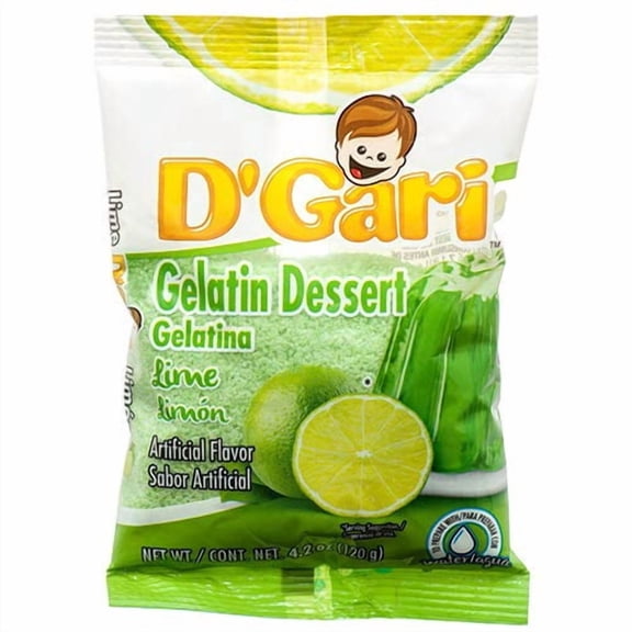 (Pack Of 24) Dgari Gelatina Lime Water 4.2 Oz