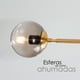 thumbnail image 3 of Lámpara colgante VINTAGE Ilios Innova DORADA vertical de 4 luces esferas de cristal ahumadas, 3 of 7