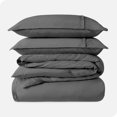 thumbnail image 5 of Organic Cotton Duvet Cover Set - 300 Thread Count - Percale Weave - King/Cal King, Gray, 5 of 5
