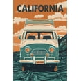 thumbnail image 3 of California, Letterpress, Camper Van (100% Cotton Tea Towel, Decorative Hand Towel, Kitchen and Home), 3 of 3
