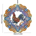 thumbnail image 3 of Owl Peacock Metal Wind Rotators Suspension Decoration Suitable For Decorating Outdoor Courtyards And Window Edges, 3 of 6