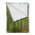 thumbnail image 2 of Woodland Soft Flannel Fleece Blanket, Forest Scene at Golitha Falls Nature Reserve on the River Fowey Cornwall England, Cozy Plush for Indoor and Outdoor Use, 60" x 80", Green Brown, by Ambesonne, 2 of 5