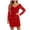 Red, variant on Black Dresses for Women Women's Casual Mini Dress 2026 Bell Long Sleeve Boat Neck Tie Waist Bodycon Dresses Knitted Party Spring Outfits,Black,XS