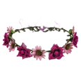 thumbnail image 2 of Flor Guirnalda Haiband Diadema Festival Banda Flor Pelo Vid Headwraps , Púrpura, tal se describe Baoblaze Rosa flor diadema, 2 of 6