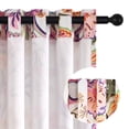 thumbnail image 3 of Jainmy Boho Floral Patterned Curtains for Living Room Bedroom Thermal Insulated Room Darkening Window Treatments,Mustard Yellow,52Wx96L,2 Panels, 3 of 10