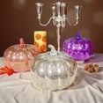 thumbnail image 1 of Musbetu LED Glass Pumpkin Lantern with Smart Timer 10 Warm LEDs Battery-Powered Automated Pumpkin Light Halloween Decoration, 1 of 7
