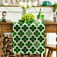 thumbnail image 2 of Green Four Leaf Clover Shamrocks St. Patrick''s Day Table Runner, Holiday Kitchen Dining Table Decoration Home Party Decor 13x72 Inch, 2 of 6