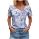 thumbnail image 1 of Top de Verano Mujeres Cuello en V Casual Top de Manga Corta, Ligera Primavera Y Blusa de Verano para las Mujeres, 1 of 5