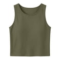 thumbnail image 4 of 1 PC Loose Tank Tops for Women Linen Pants Jumpsuit Matching Set Casual Outfit Sleeveless Tops for Women, 4 of 4
