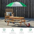 thumbnail image 5 of Kids Picnic Table with Umbrella & Inside Storage, Wooden Sand Water Table for Outdoor Patio Garden Backyard (Wood) - Ideal for Toddler Playtime & Outdoor Activities, 5 of 8