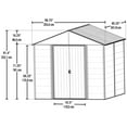 thumbnail image 4 of Arrow Ironwood 8 x 8 x 8 ft Grey Steel Hybrid Shed Kit, 4 of 11