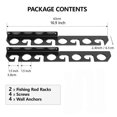 thumbnail image 2 of Wall Mounted Fishing Rod Holder Fishing Poles Horizontal Support Rack Wall Ceiling Storage Rack, 2 of 5