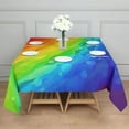 thumbnail image 3 of Rainbow Tie Dye Wave Pattern Square Tablecloth,Waterproof Square Table Cover,Wipeable Spillproof Washable Table Cover for Home Kitchen Party Decor 42"X42"(107x107cm), 3 of 6
