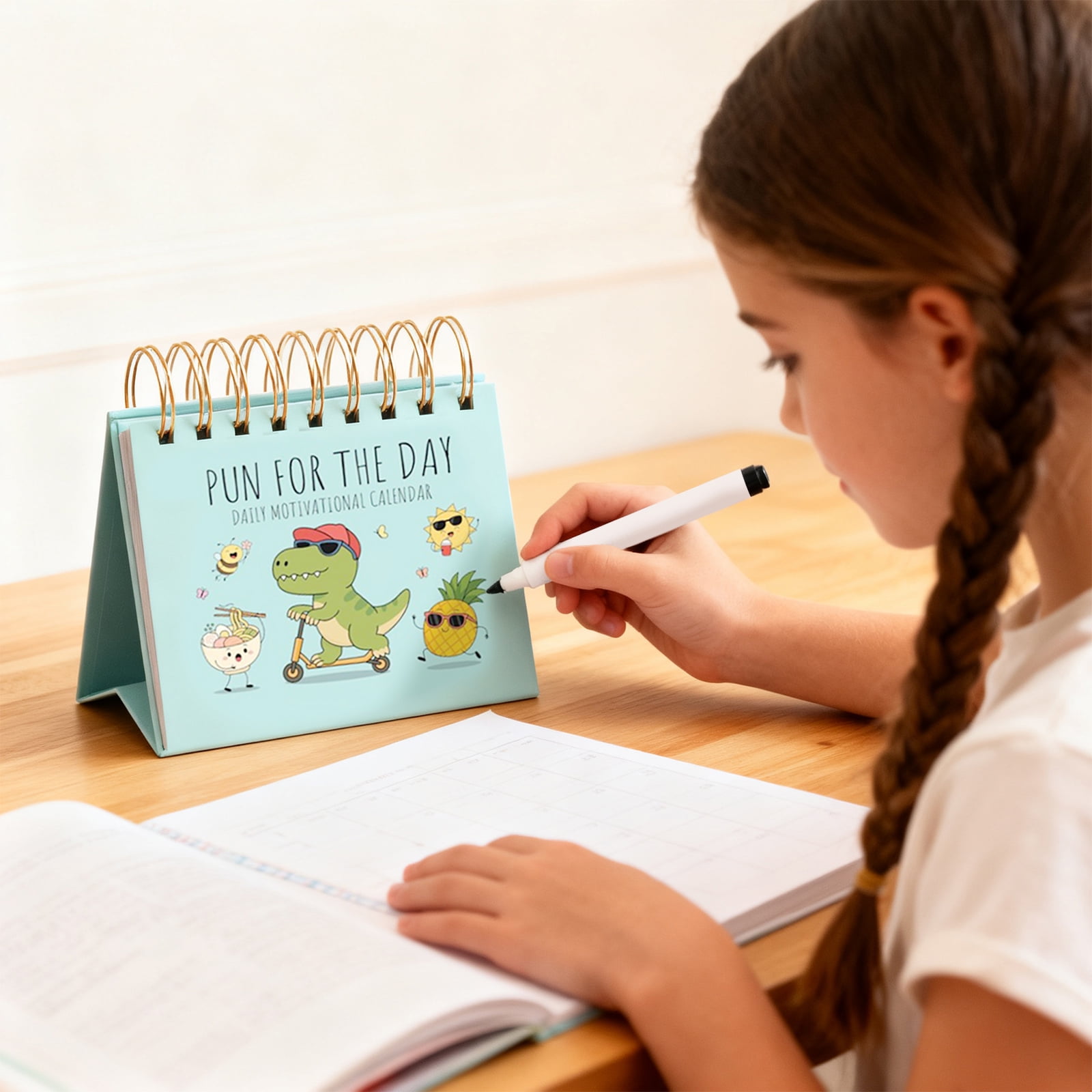 2026 Motivational Desk Calendar, Daily Tear-Off Pun of The Day Jokes & Inspirational Quotes, Perpetual Table Decoration, For Home Office, Gift For Friends Coworkers