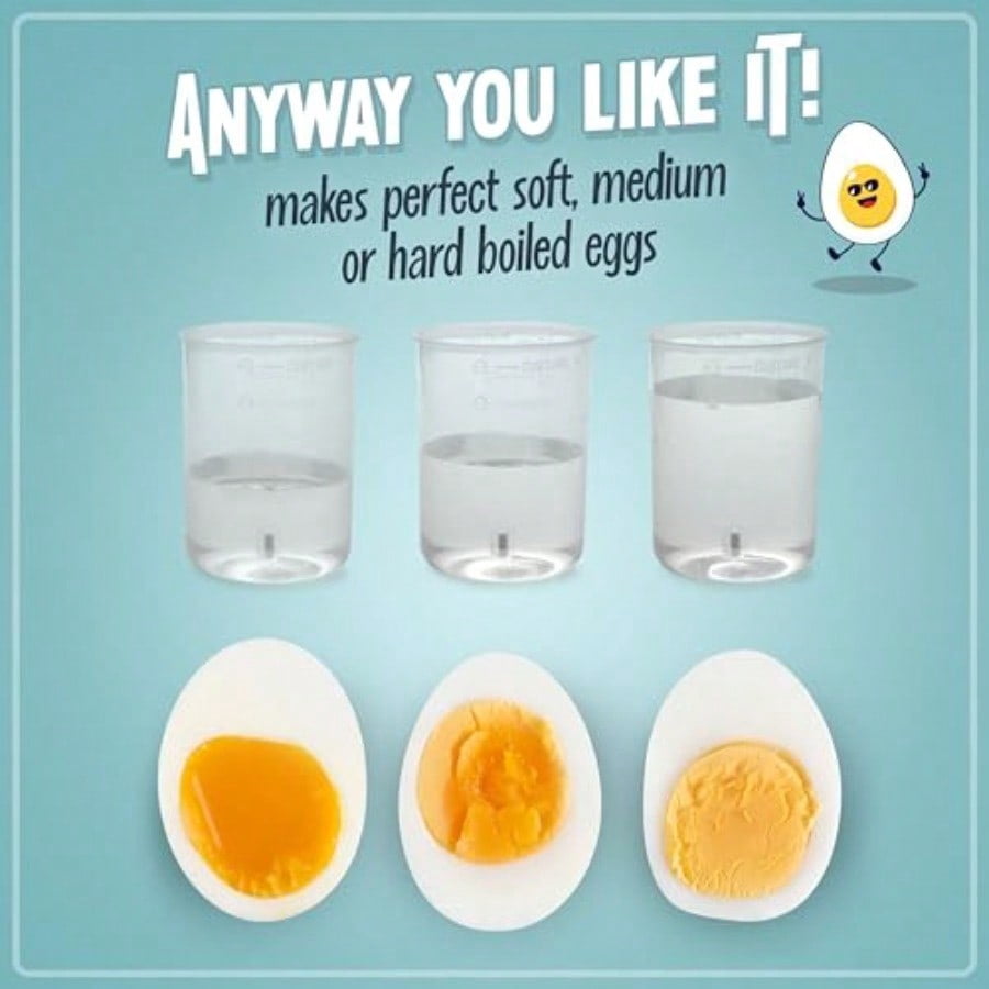 Retro Electric Large Hard-Boiled Egg Cooker 7 Capacity Poached Scrambled Omelets Whites Sandwiches for Keto and Low-Carb Diets Aqua