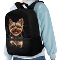 thumbnail image 4 of Uourmeti Large Capacity Backpack for Work Travel, 17 Inch Smooth Zipper School Backpack, Running Dog Pattern, 4 of 6