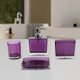 thumbnail image 3 of Xiao Hua Juego de accesorios de baño de 4 piezas de polipropileno (morado), 3 of 5