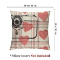 thumbnail image 4 of nygtbtfer  PillowPink Truck with Love Heart Plaid Throw Pillow Case Spring Farmhouse Decorative Cushion Case for Home Cushion Sofa Wedding Anniversary, Set of 2 White, 4 of 7