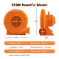 thumbnail image 4 of Kadyn Blow Up Jumping Bouncer, Inflatable Castle, Inflatable Jump Bouncy Castle, 750W Air Blower (1.0HP) for Inflatables with 25 feet Wire and GFCI Plug, 4 of 10