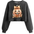 thumbnail image 1 of Ailaofu Women's Sweatshirt Fall Halloween Lantern Long Sleeve Pullover Spooky Season Sweatshirt, 1 of 2