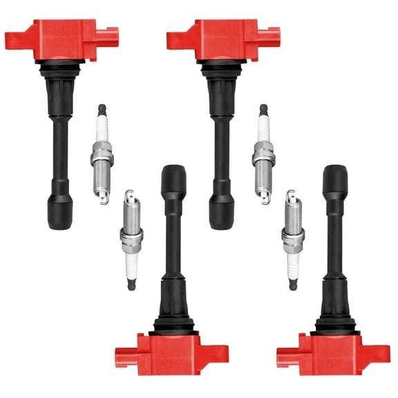 ISA Auto Energy Ignition Coils and Iridium Spark Plugs Compatible with Nissan Altima, Set of 4