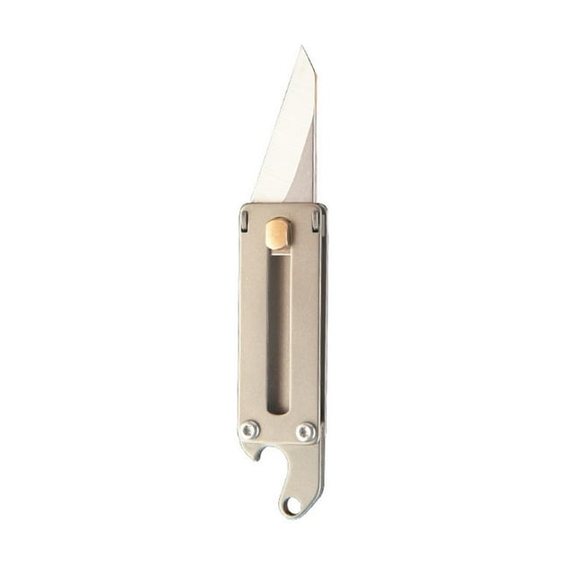 Mini Pocket Knife TC4 Titanium Flash Drive Knife Sharpening Fruit Pencil Unboxing Portable Tool Bottle Opener Small Finger Knife