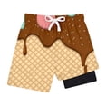 thumbnail image 3 of MEZZALL Children Swimsuit Boys Layer Swimwear Ice Cream Print Swim Trunks For Kids Swim Summer Beach Boho Bottoms Board Shorts, 3 of 3