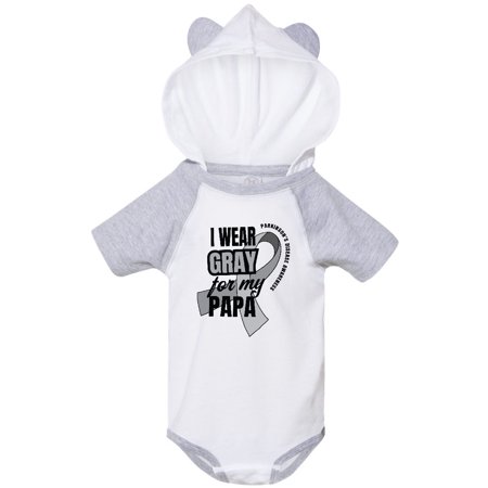

Inktastic I Wear Gray For My Papa Parkinsons Disease Awareness Gift Baby Boy or Baby Girl Bodysuit