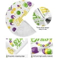 thumbnail image 2 of SKYSONIC Mardi Gras Christmas Tree Skirt Tree Skirt for Holiday Party Home Christmas Day Ornaments 36", 2 of 6
