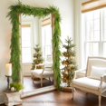 thumbnail image 4 of Wbhome Guirnalda Navideña De Pino Norfolk De Tacto Real De 9 Pies, Guirnalda Verde De Invierno Para Vacaciones Navideñas, Decoración Del Hogar De Temporada Al Aire Libre/Interior, 9 Pies De Largo, 4 of 5